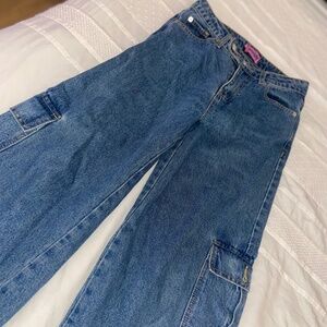 Wide-Leg Carpenter Cargo Jeans